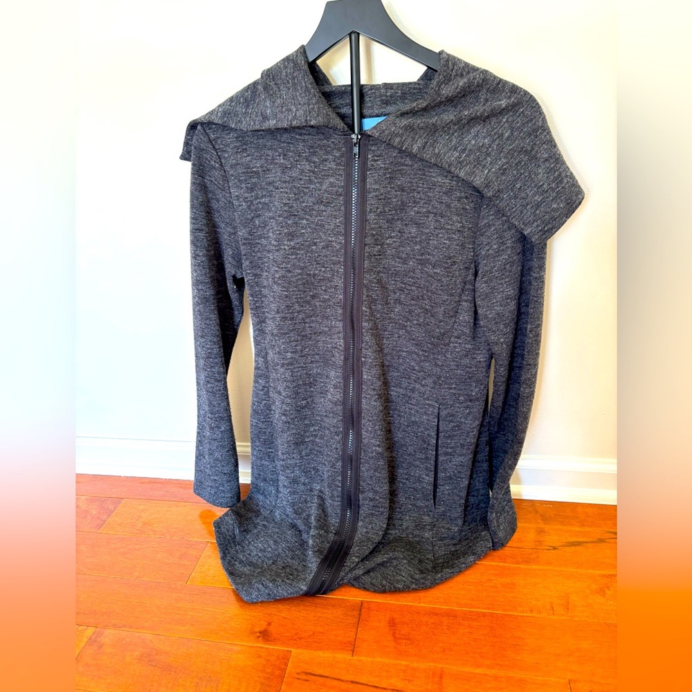 Simply Vera Vera Wang Gray Zip Up Hoodie Jacket (S)